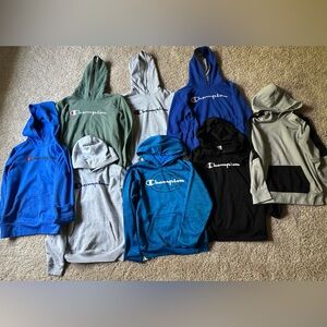 Lot of 8 Youth large 14/16 champion hoodies